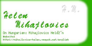 helen mihajlovics business card